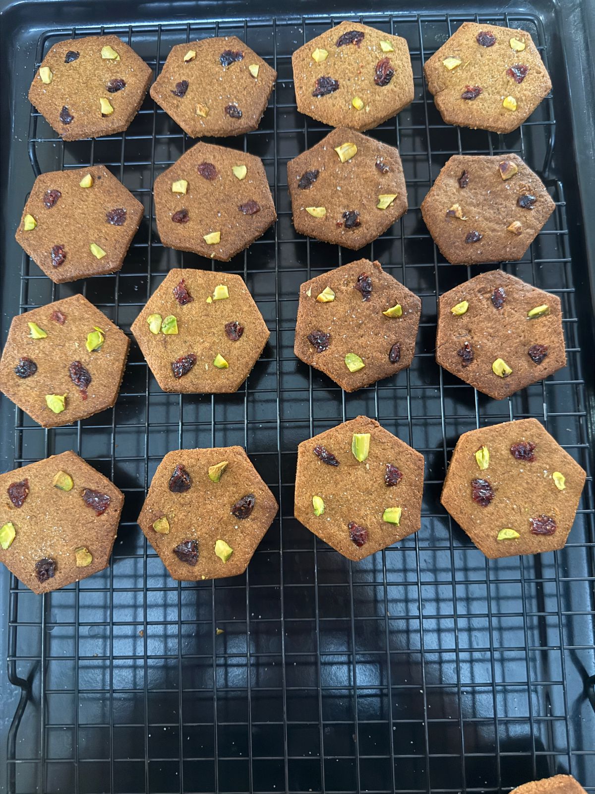 Millet Cranberry Pistachio Cookies
