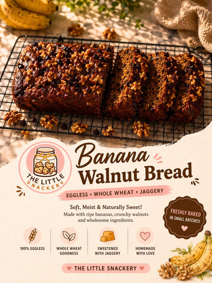 Walnut Banana Bread Loaf - Whole Wheat & Jaggery (Bestseller)