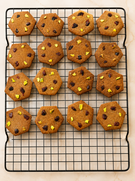 Millet Cranberry Pistachio Cookies