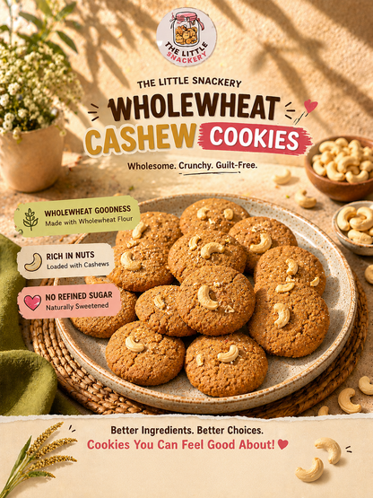 Whole wheat cashew cookies