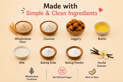 Whole wheat coconut cookies
